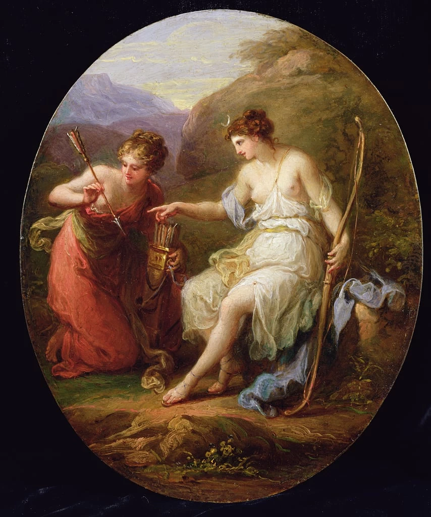 Angelika Kauffmann - Diana si prepara per la caccia